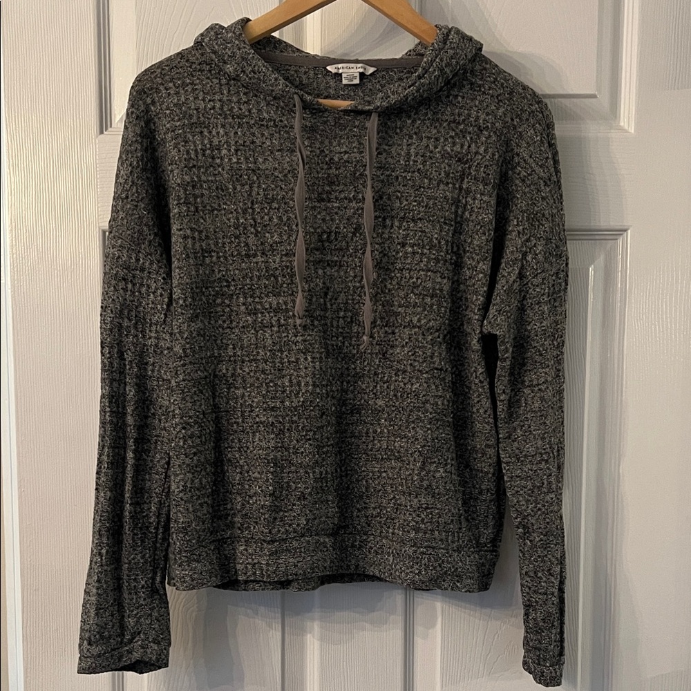 American Eagle Gray Knit Hoodie
